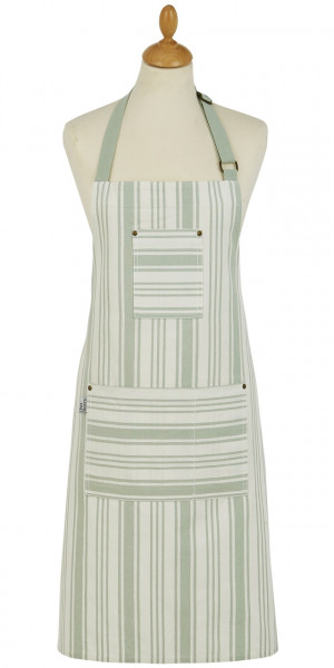 Ulster Weavers Baumwollschürze | Salbeigrün gestreift