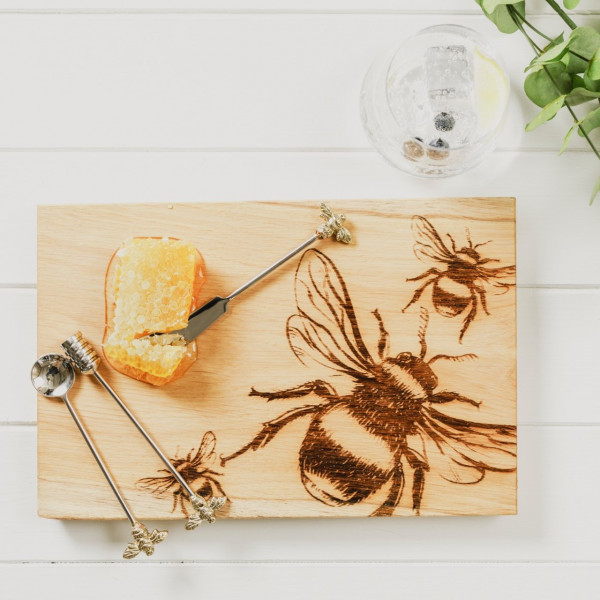 Bienen| Servierbrett aus Eiche