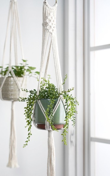 Makramee-Hänger, Modell Woodstock - Achtung: Lieferung ohne Topf