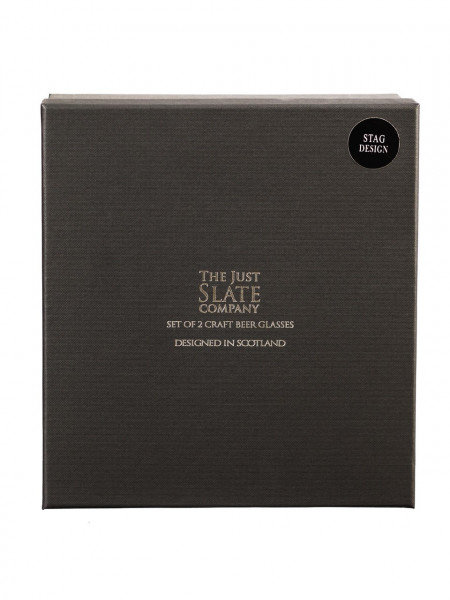 The Just Slate Company-Präsentbox der Craft Beer Gläser