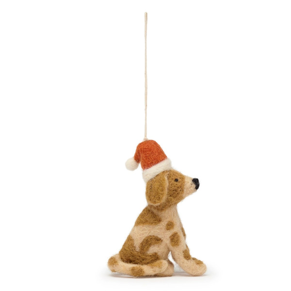 Weihnachtsbaumschmuck aus Filz | eine kleine Hundefigur