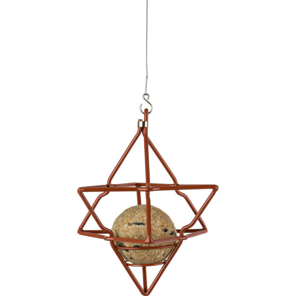 Meisenknödel-Spender in Sternform | in schwedischem Rot | von Wildlife Garden | aus Schweden