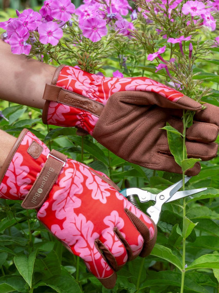 Gartenhandschuhe Eichblatt - rot
