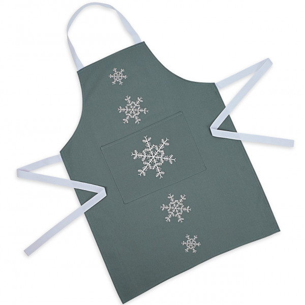 Baumwoll-Winterschürze | Motiv Schneeflocke