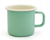 : Mintgrüne Emailletasse : Mintgrüne Emailletasse