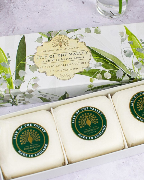 Geschenkbox Maiglöckchen 3 x 100 g | 'The English Soap Company'