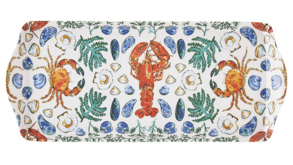 Schmales Serviertablett | Design Meeresfrüchte | Ulster Weavers