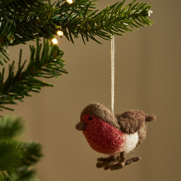 Baumschmuck aus Filz | Rotkelchen | von Sophie Allport