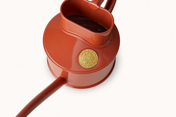 Haws Zimmergießkanne Pot Waterer 1 Pint von oben | Terracotta-Orange