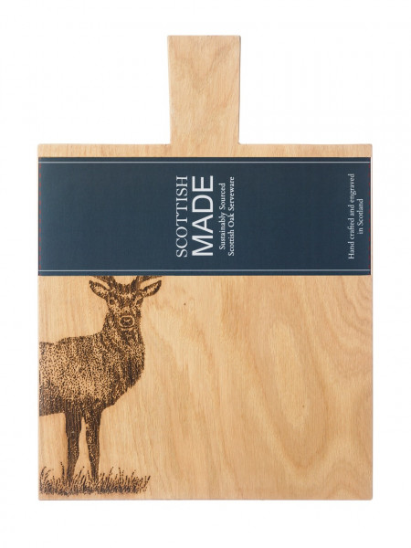 Hirsch Servier- & Schneidebrett aus Eiche | Scottish Made