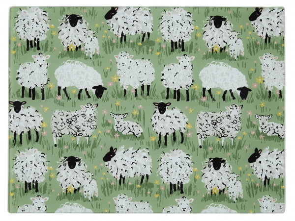 Glas Arbeitsplattenschutz | Design Flauschige Schafe