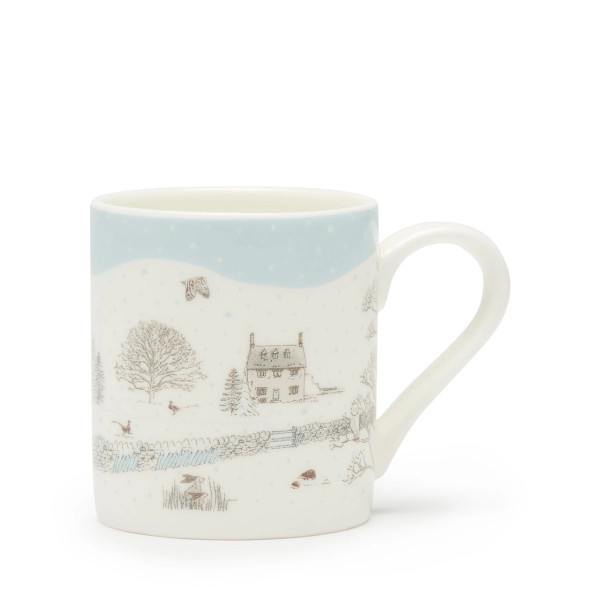 Mini-Tasse | Design Snowy Cottage | Henkel rechts