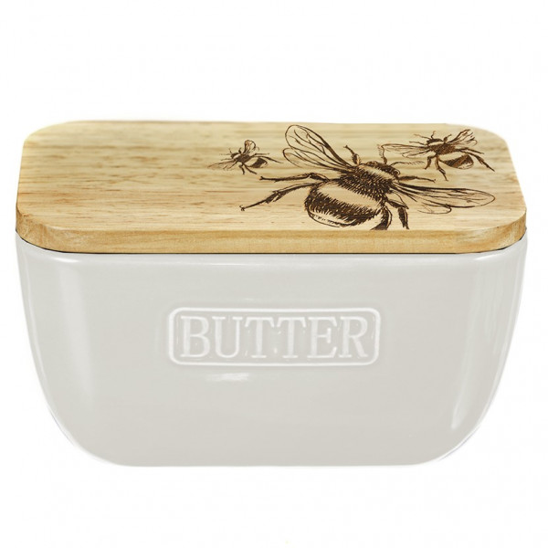 Biene | Butterdose weiß