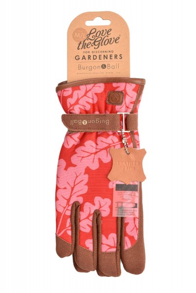 Love the Glove Gartenhandschuhe Oak Leaf, rot