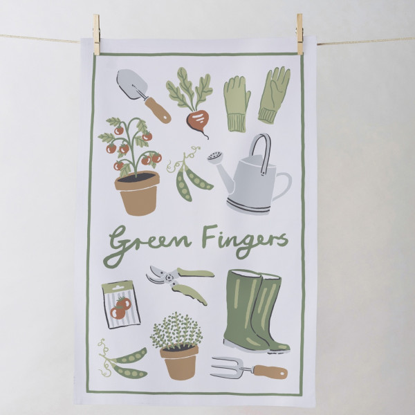Geschirrtuch 'The Green Fingers - der grüne Daumen | von Ulster Weavers