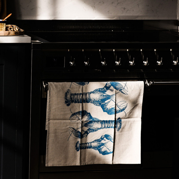 Geschirrtuch Motiv Hummer | 50% Leinen - 50% Baumwolle | The Linen Table