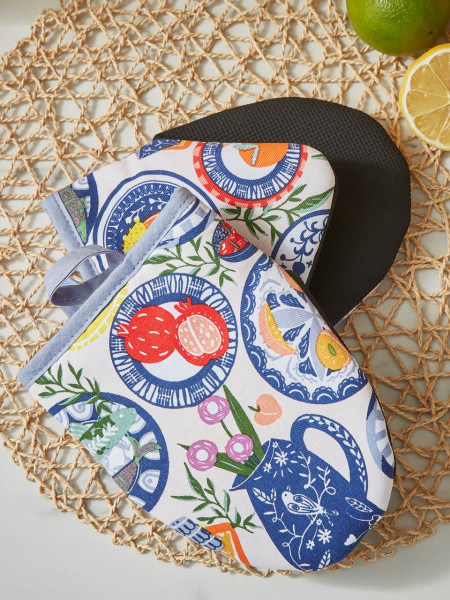 Topfhandschuhe 'Mediterranean Plates' von Ulster Weavers