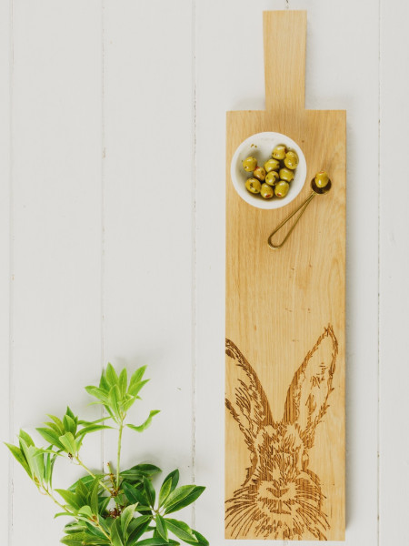 Hase | Long Paddle - Servierbrett aus Eiche