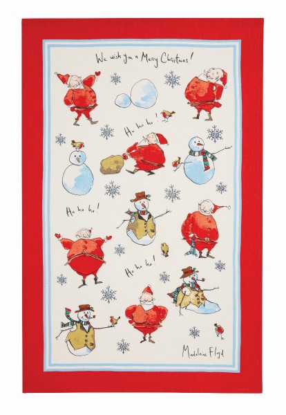 Ulster Weavers Weihnachten - Santa & Snowman, Design Madeleine Floyd