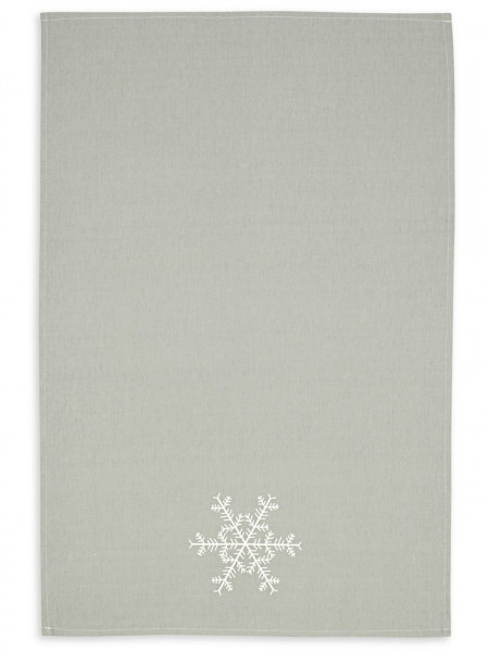 Geschirrtuch Schneeflocke, silber