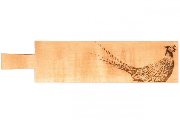 Long Paddle - Servierbrett aus Eiche - Fasan