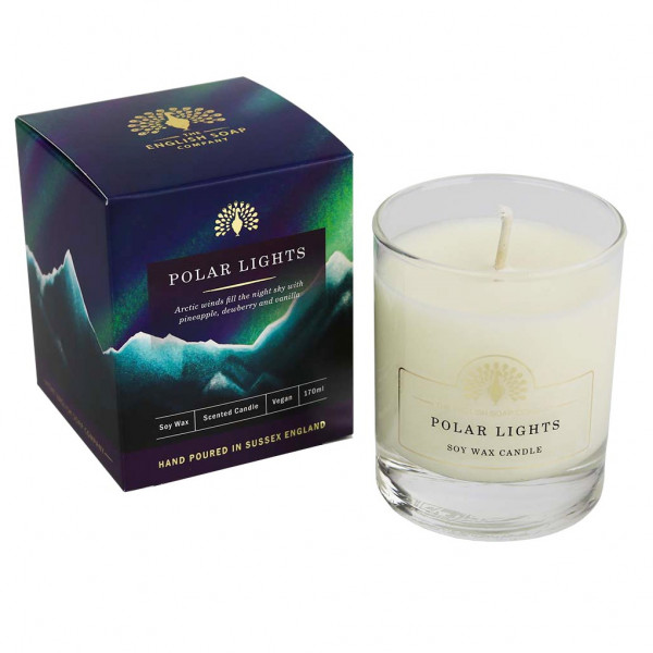 Duftkerze Polarlichter im Glas | Zitrone, Mandarine & Ananas