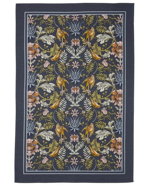 Baumwoll-Geschirrtuch Finken & Blüte