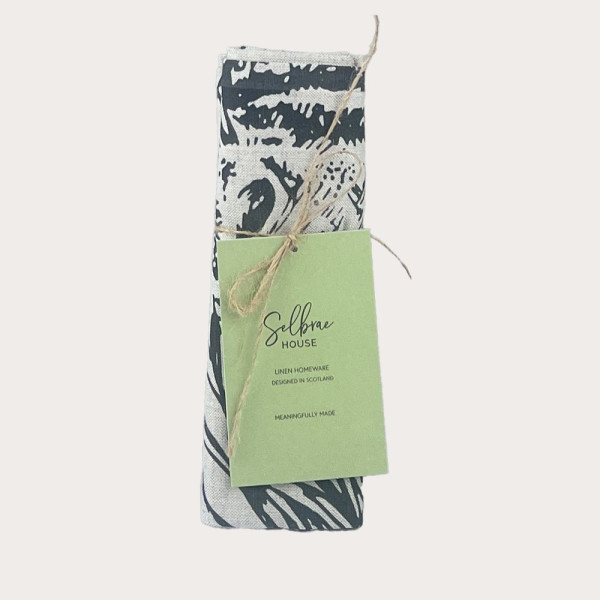 Geschirrtuch Highland Cow | Leinen 50/50 | von Selbrae House