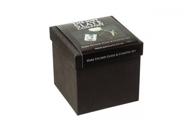 Hase | Tumbler-Glas & Untersetzer | Präsentbox