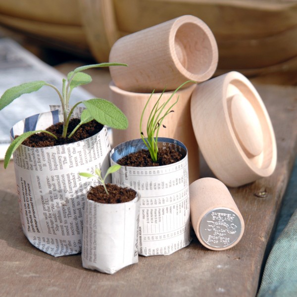 Der Paper-Pot-Maker | drei mögliche Töpfchengrößen