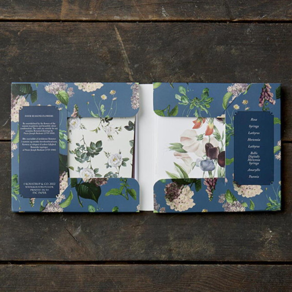 Kartenbox Vier Jahreszeiten | 8 Grußkarten mit Umschlägen | aus Dänemark | Hergestellt in Europa