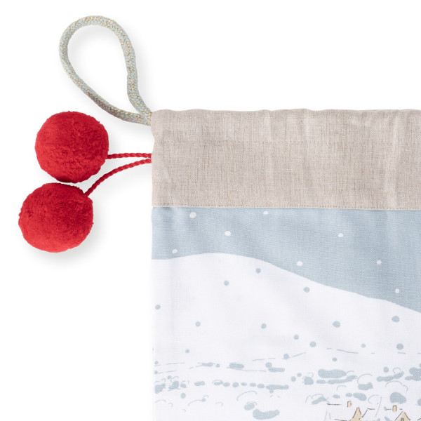 Weihnachtssack | Design Home for Christmas | mit roten Pompons