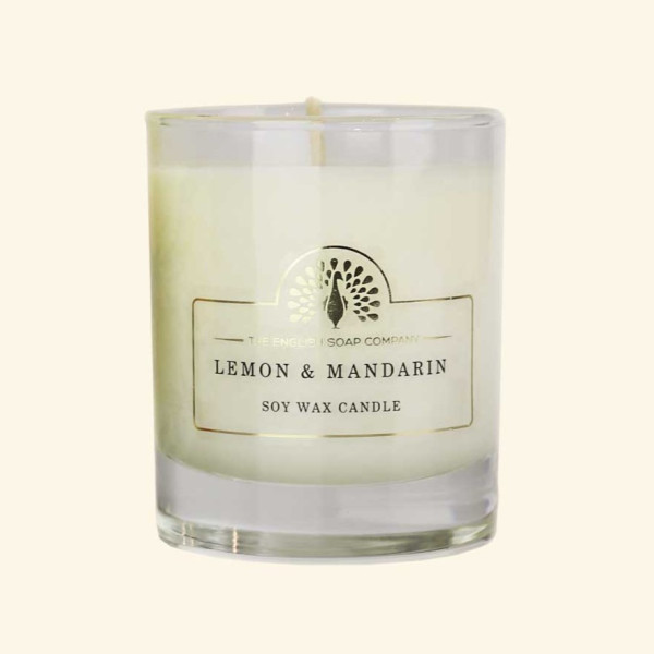 Duftkerze Zitrone & Mandarine | Reines Sojawachs im Glas