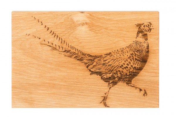 Fasan | Servierbrett aus Eiche