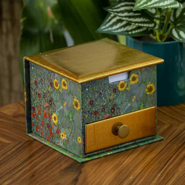 Memo-Würfel | Gustav Klimt - Die schönsten Blumen des Bauerngartens