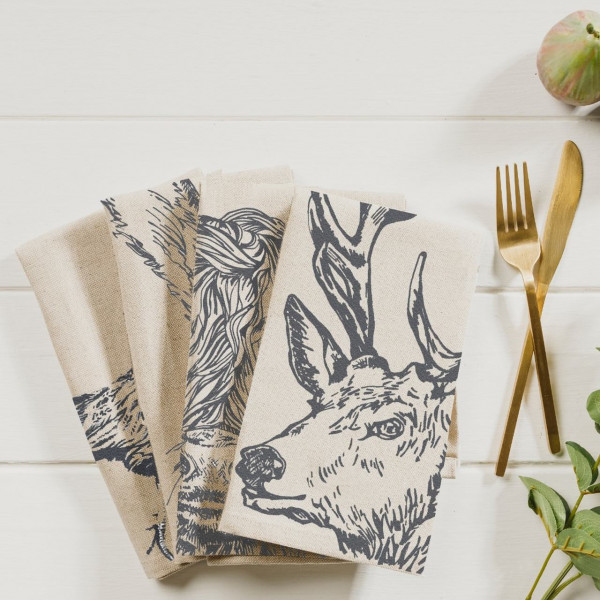 Servietten Highland-Quartett | 4er-Set | The Linen Table