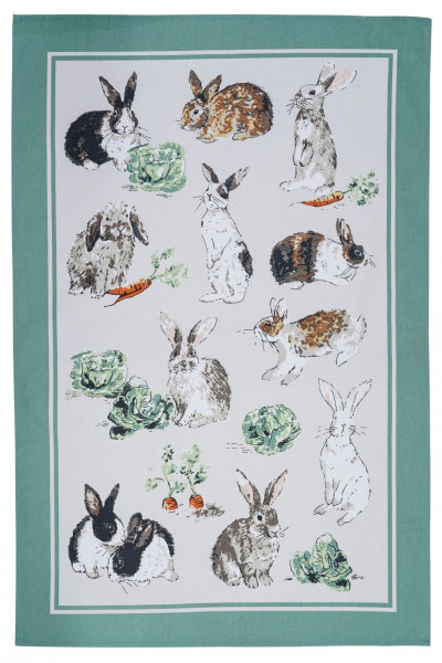Baumwoll-Geschirrtuch | Hasen-Kolonie