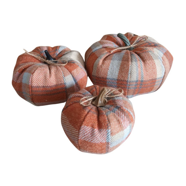 Stoffkürbis | Balmoral-Karos | handgefertigt von Moose & Co. | aus England