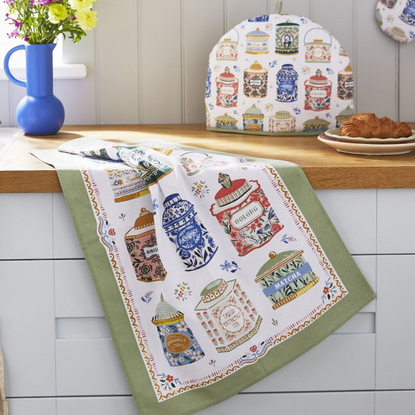 Geschirrtuch Tea Tins - Teedosen | von Ulster Weavers