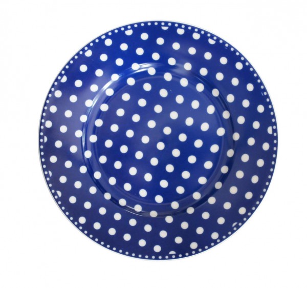 Dessertteller Punkte, dunkelblau