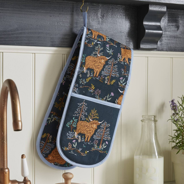 Doppelter Ofenhandschuh | Schottland-Design Connie the Cow