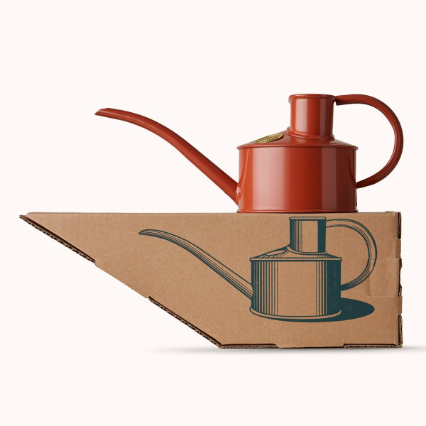 Haws Zimmergießkanne Pot Waterer 1 Pint mit Geschenk-Verpackung | Terracotta-Orange