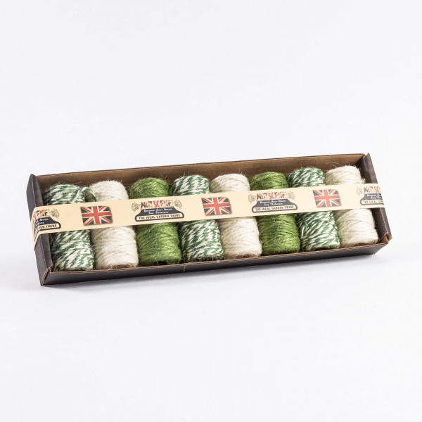 8er-Set Twirly Twines grün/weiß, von Nutscene