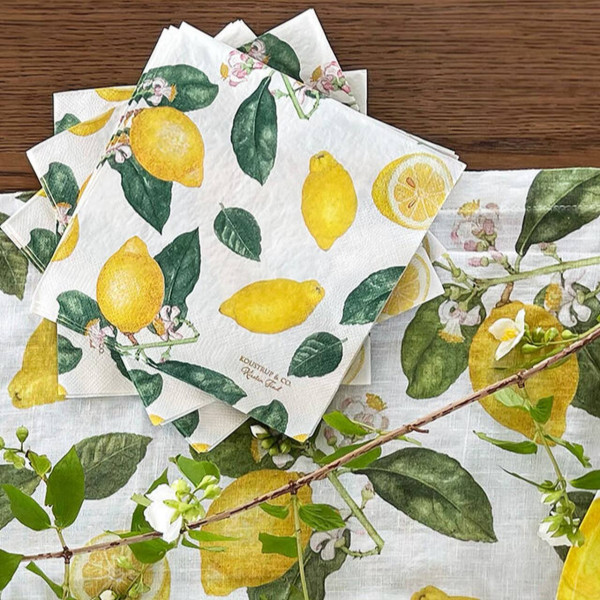 Papierservietten | Zitronen | von Koustrup & Co., Dänemark