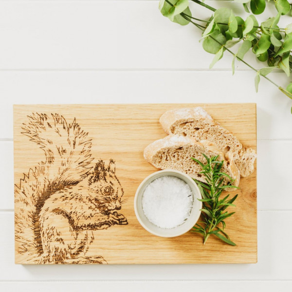 Eichhörnchen | Schneide- &Servierbrett aus Eiche