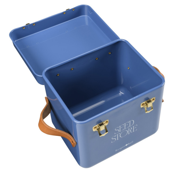 Kleine Samentüten-Box | Cotswold-Blau | geöffnet