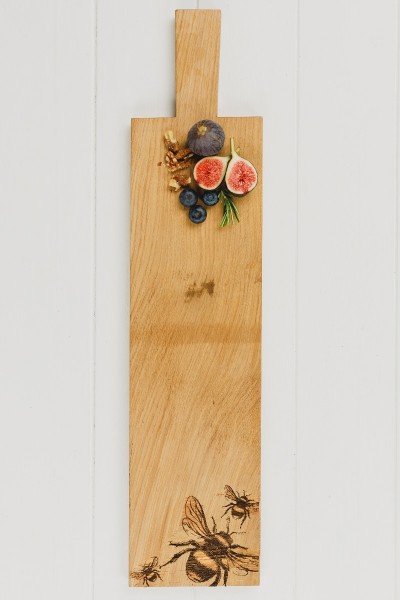 Bienen | Long Paddle- Servierbrett aus Eiche