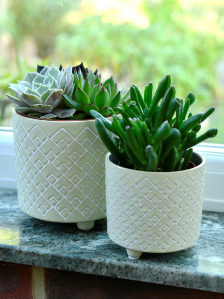 Indoor-Übertopf BILBAO JADE | in zwei Größen | von Burgon & Ball