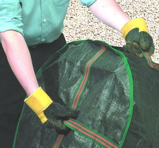 Der Profi-Laubsack von unten