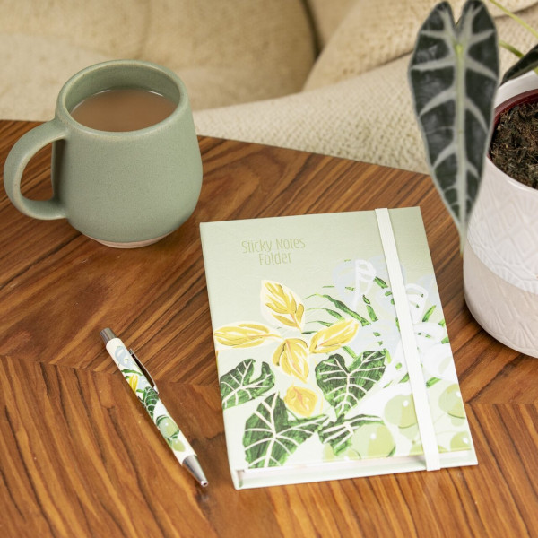 Papeterie aus England | Haftnotizen-Mappe Wilde Blätter